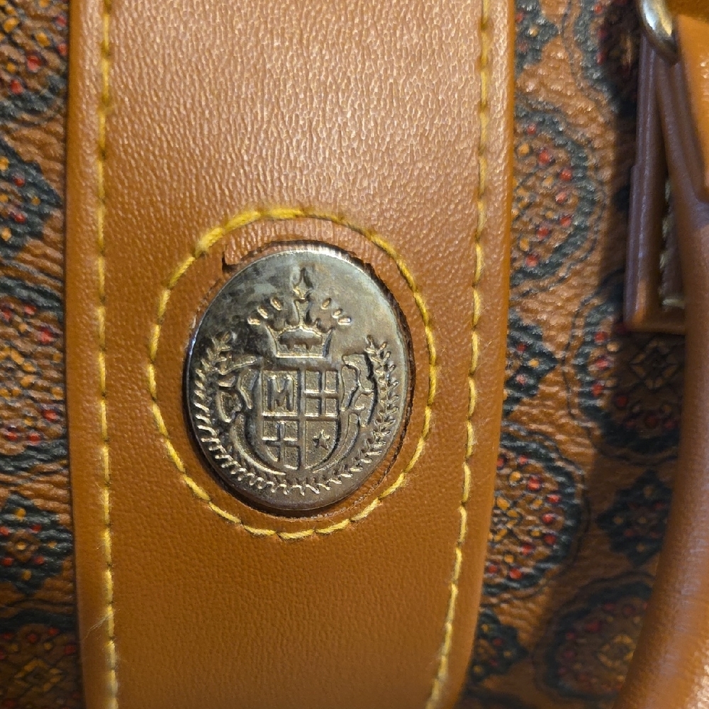 Chic Tan Mini Bag with Patterned Design - 48 Inch Strap - Picture 8 of 11
